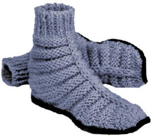 Ripple Slippers Knitting Pattern