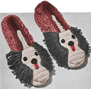 Child's Animal Slippers Crochet Pattern