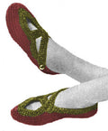 Slippers with Metallic Cross Strap Crochet Pattern Sz S M L
