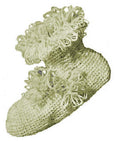 Slippers with Fringe Cuff Knitting Pattern Sz 8.5-11