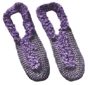 Child's Slippers with Ruffle Crochet Pattern