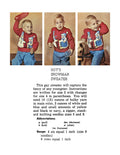 Children Snowman Sweater Knitting Pattern Sz 2-4