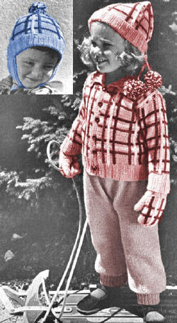 Boys or Girls Snowsuit Knitting Pattern Sz 2-4