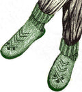 Loafer Socks Knitting Pattern Sz S M L XL