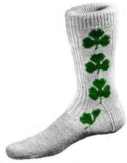 Clover Shamrock Socks Knitting Pattern