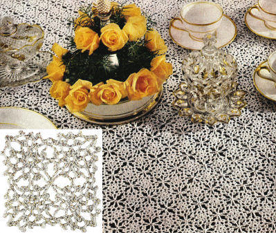 Spangled Motif Tablecloth Crochet Pattern