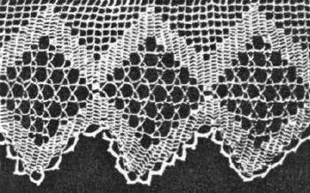 Diamond Spike Edging Crochet Pattern
