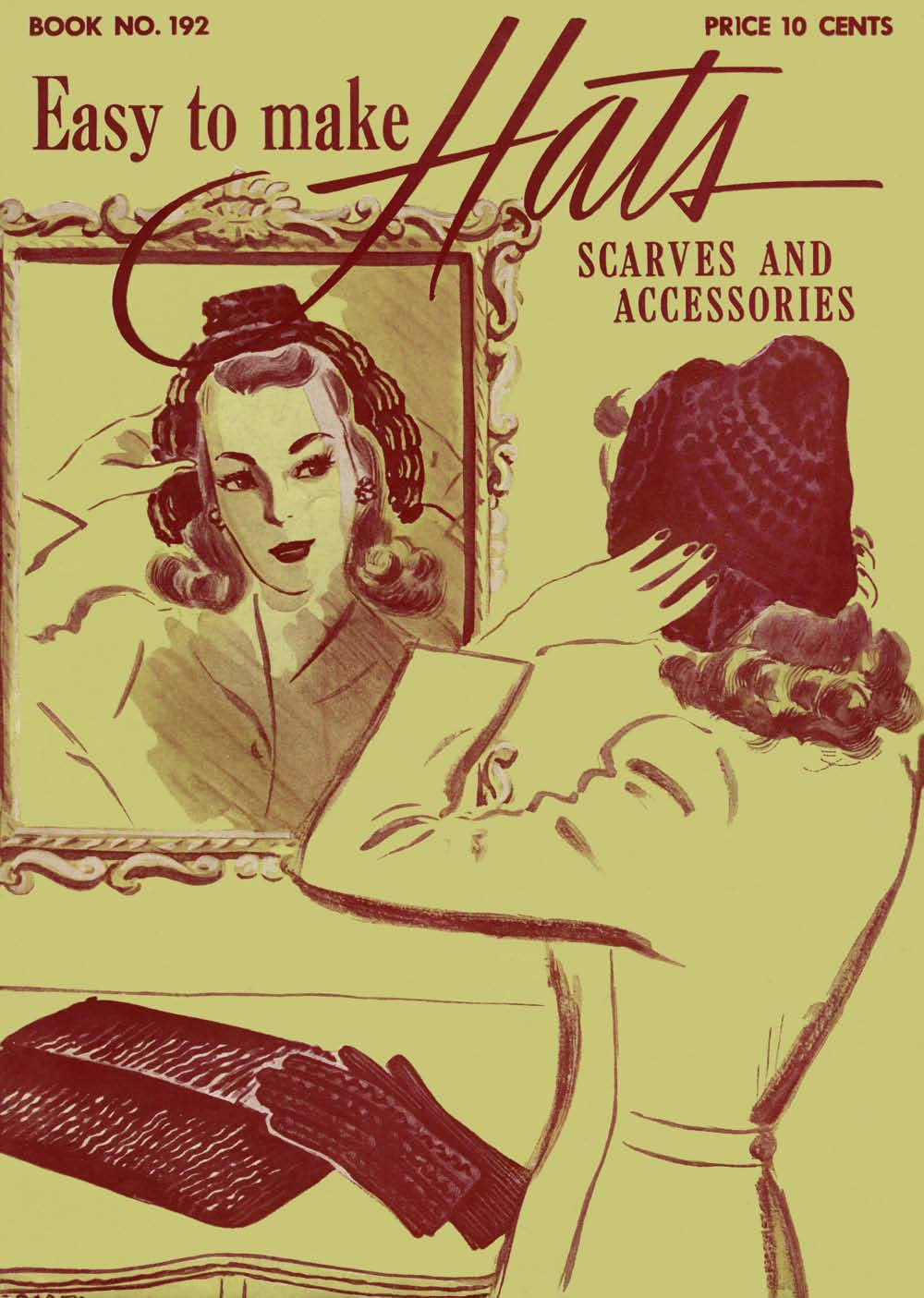 Hats Scarves Accessories Vintage Crochet Patterns Book