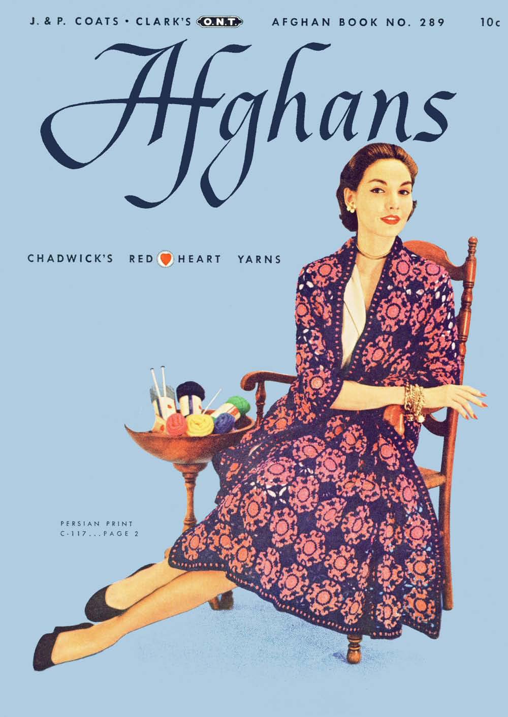 Afghans Vintage Knitting Crochet Patterns Book 289