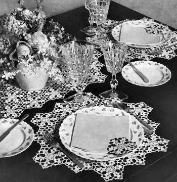 Spring Fantasy Motifs Table Setting Crochet Pattern