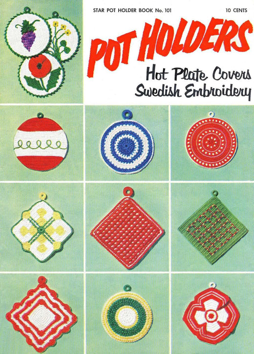 Pot Holders Vintage Crochet Patterns Book