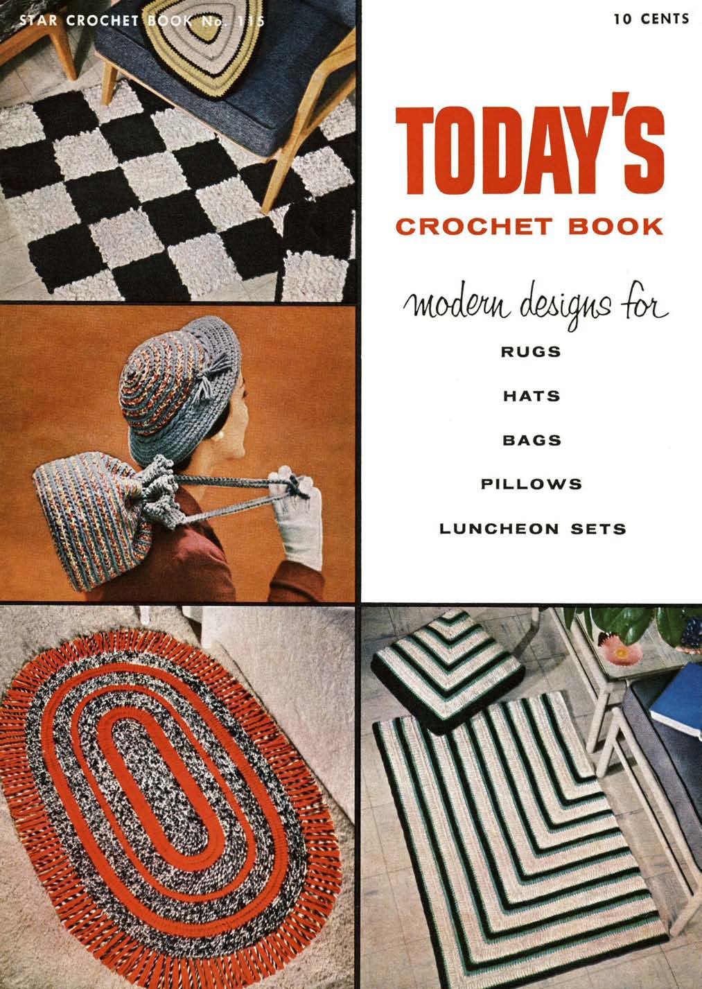 Todays Crochet Book Home Rugs Fashion Vintage Patterns