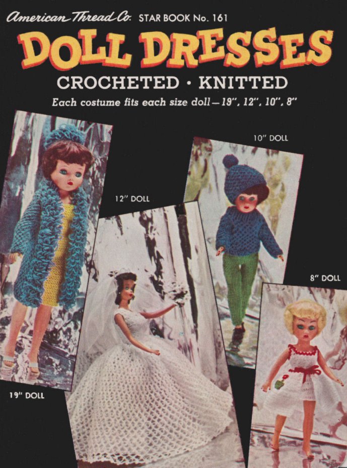 Doll Dresses Crochet Knitting Patterns Book
