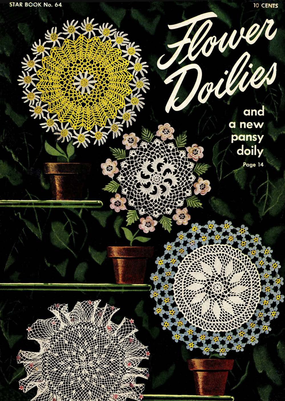 Flower Doilies Vintage Crochet Patterns Book