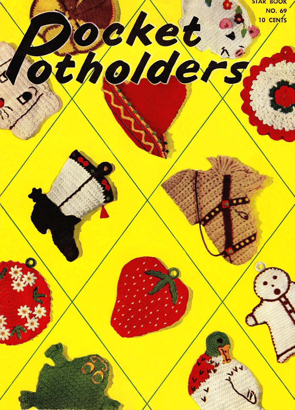 Pocket Potholders Vintage Crochet Patterns Book