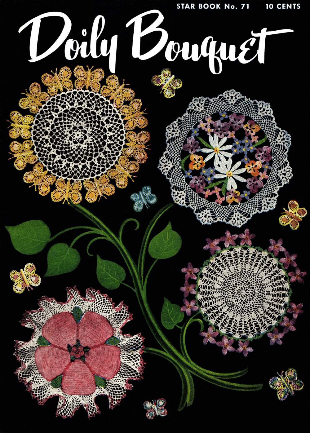 Doily Bouquet Vintage Crochet Patterns Book