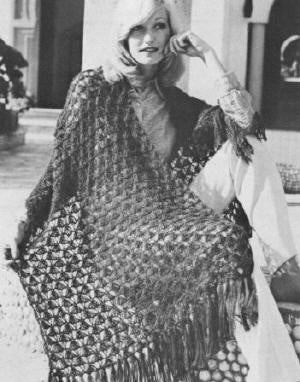 Fringed Lacy Stole Knitting Pattern