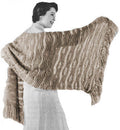 Two-Tone Openwork Stole Knitting Pattern