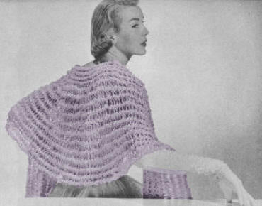 Lacy Cape Style Stole Knitting Pattern