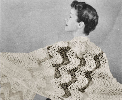 Stole with Glitter Knitting Pattern