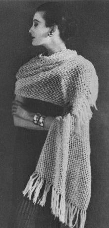 Knot Stitch Stole Crochet Pattern