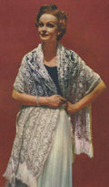 Nylon Evening Stole Hairpin Lace & Crochet Pattern