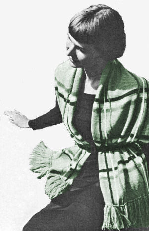 Plaid Stole Knitting Pattern
