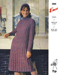 Ribbed Sweater & Skirt Suit Knitting Pattern Bust 32-42