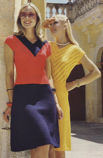2 Summer Tops & Skirt Suit Knitting Pattern Bust 32-38