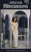 Top & Long Skirt Cotton Crochet Pattern 32-36