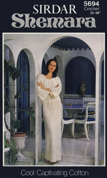 Top & Long Skirt Cotton Crochet Pattern 32-36