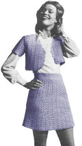 Shell Design Bolero & Skirt Suit Crochet Pattern 34-36