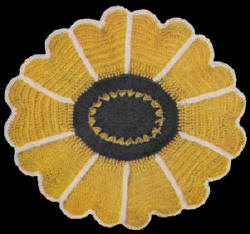 Black Eyed Susan Trivet or Pot Holder Crochet Pattern