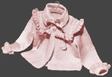 Baby Sweater with Frill Knitting Pattern Sz 24 mos