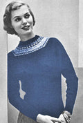 Top Down Sweater Knitting Pattern 30-36