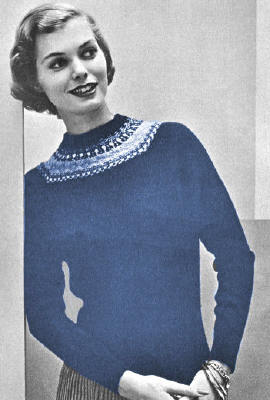 Top Down Sweater Knitting Pattern 30-36