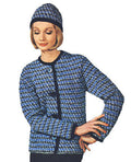 Cardigan Sweater & Hat Knitting Pattern 32-36