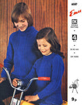 Patterned Pullover Sweater Children Knitting Pattern Sz 3 - Teen