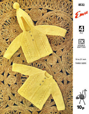 Sweater and Hood Knitting Pattern Sz 18 mos - 2 yrs