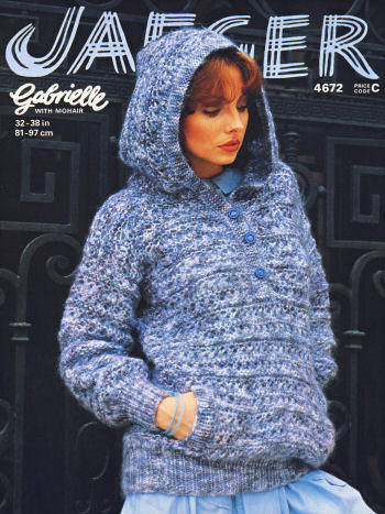 Pullover Sweater & Hood Knitting Pattern 32-38