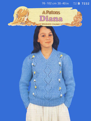 Pullover V-Neck Sweater Knitting Pattern 30-40