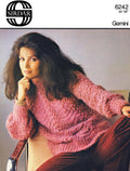 Pullover Sweater in Wavy Pattern Stitch Knitting Pattern 32-38