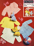 Baby Sweater in 4 Lacy Designs Knitting Pattern Sz 12 mos
