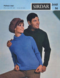 Pullover Turtleneck Sweater Knitting Pattern 34-42