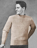Man's Boat Neck Pullover Knitting Pattern 38-44