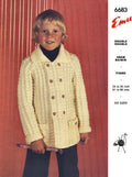 Boys Sweater Jacket Knitting Pattern Sz 5-16