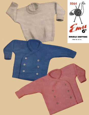 Pullover & Cardigan Sweaters Children Knitting Pattern Sz 3-5