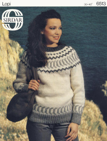 Fairisle Pullover Sweater Knitting Pattern 30-40