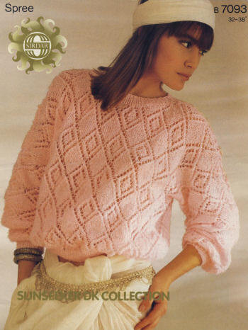 Lacy Pullover Sweater Knitting Pattern 32-38