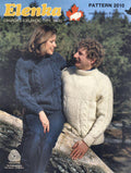 His & Her Cable Sweater Knitting Pattern 30-48